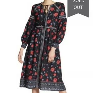 REVOLVE ENDLESS ROSE LONG SLEEVE MIDI DRESS …